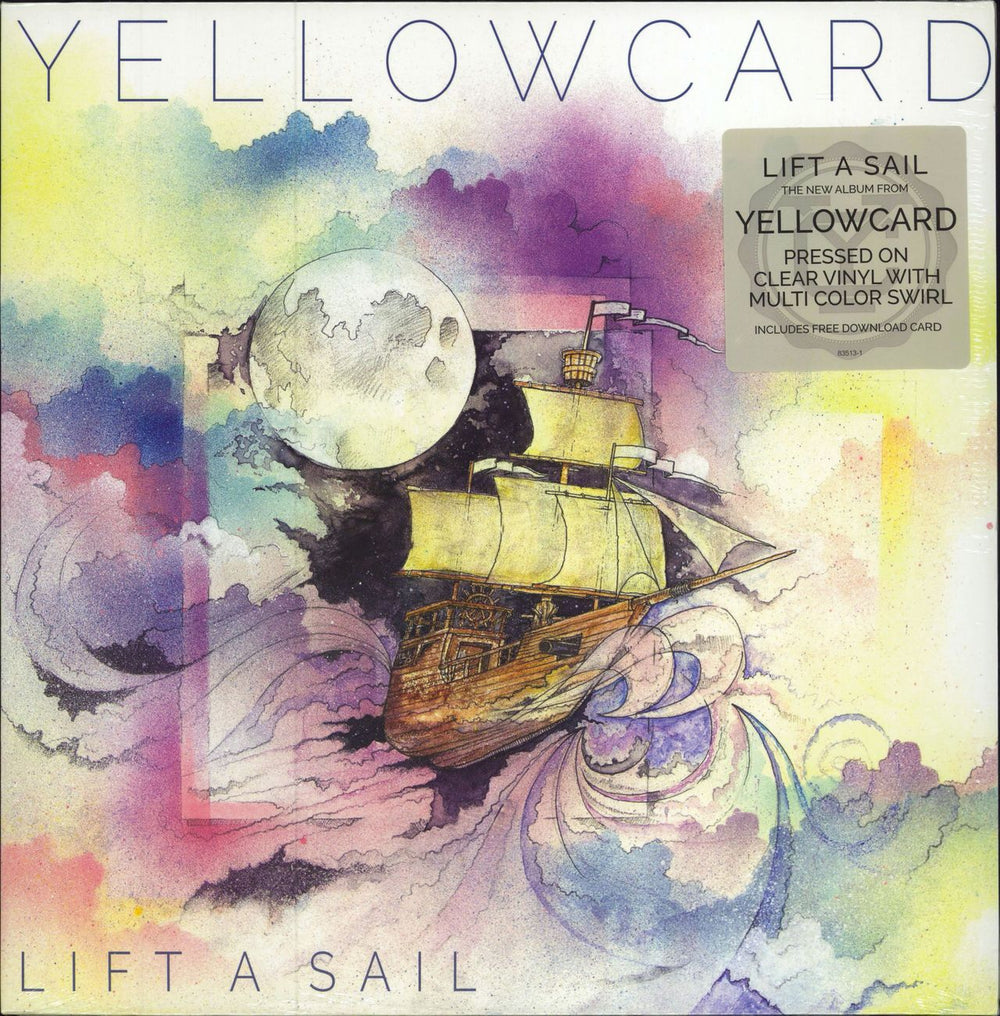 Yellowcard Lift A Sail - Clear with Multicolored Swirl Vinyl - Sealed UK vinyl LP album (LP record) 83513-1
