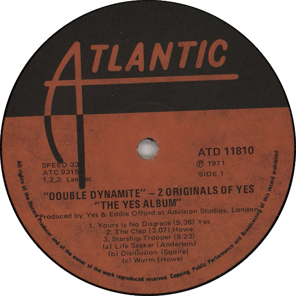 Yes Double Dynamite South African 2-LP vinyl record set (Double LP Album)