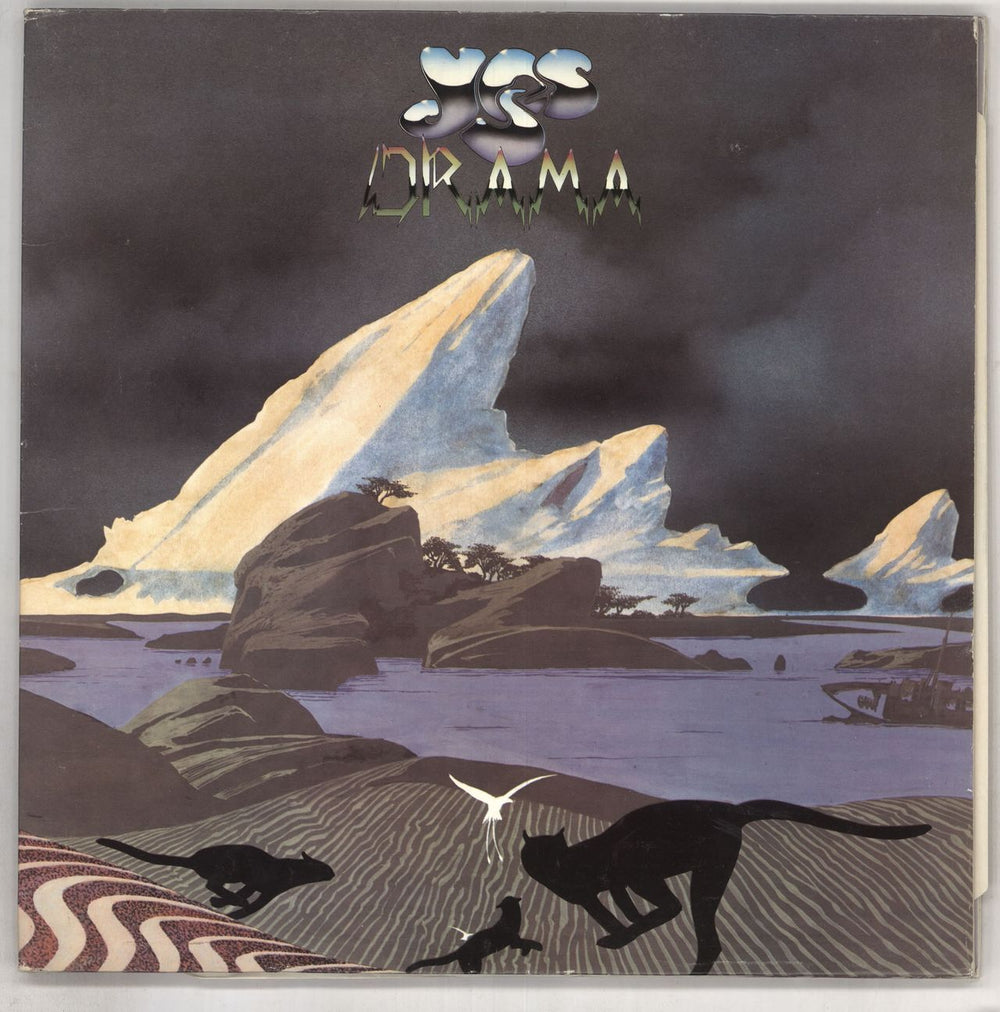 Yes Drama + insert UK vinyl LP album (LP record) K50736