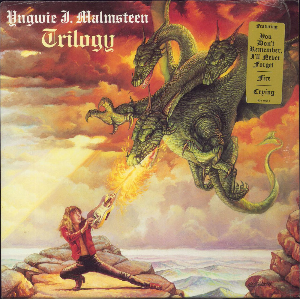 Yngwie Malmsteen Trilogy - Shrink US vinyl LP album (LP record) 831073-1Y-1