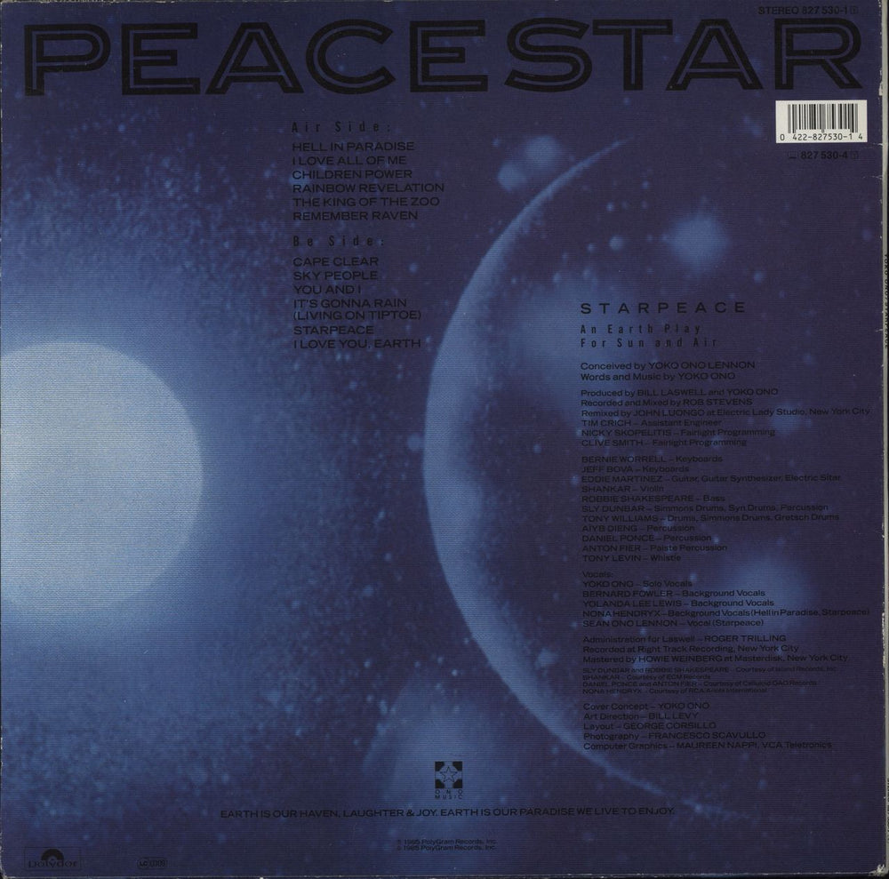 Yoko Ono Starpeace German Promo vinyl LP album (LP record)