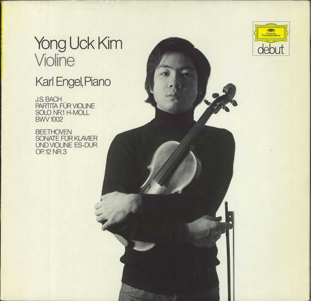 Yong Uck Kim Partita Für Violine Solo, Nr.1 h-moll, BWV 1002 • Sonate Für Klavier Und Violine Es-dur Op.12 Nr.3 German vinyl LP album (LP record) 2555002