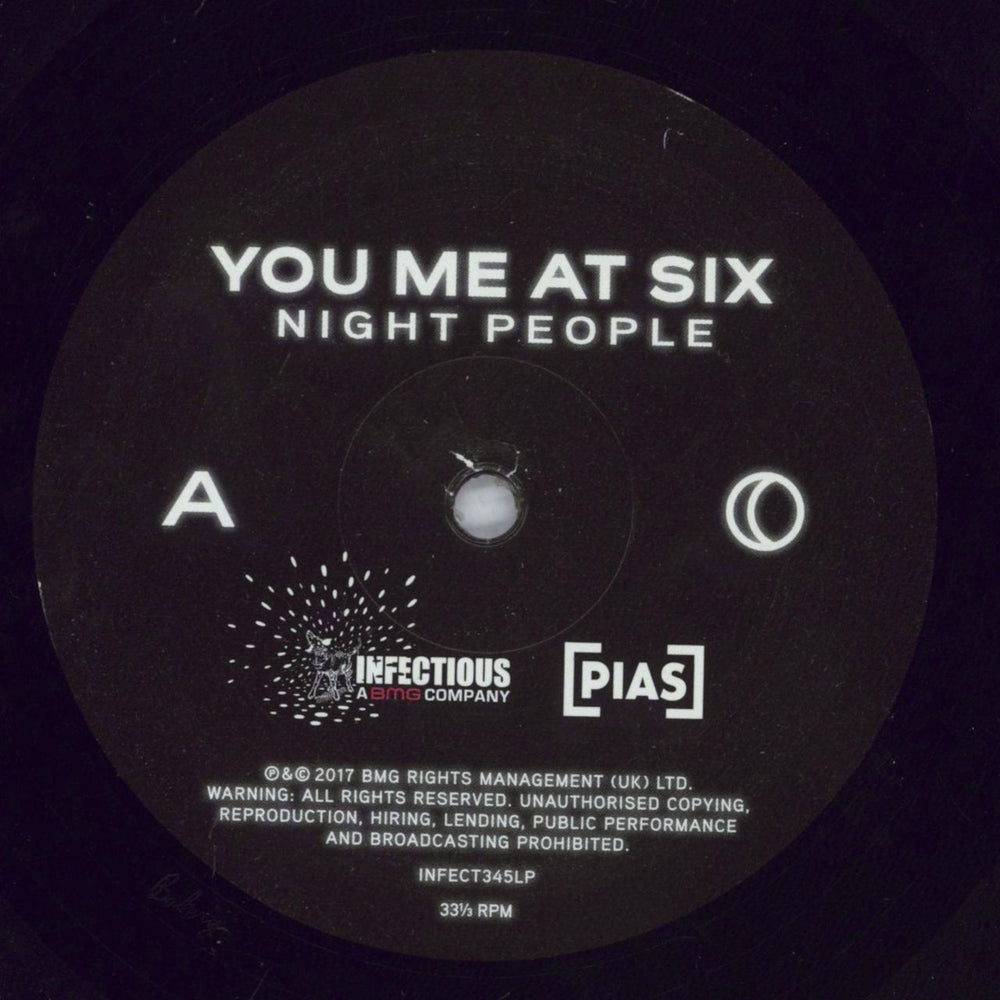 You Me At Six Night People UK vinyl LP album (LP record) YMILPNI826996