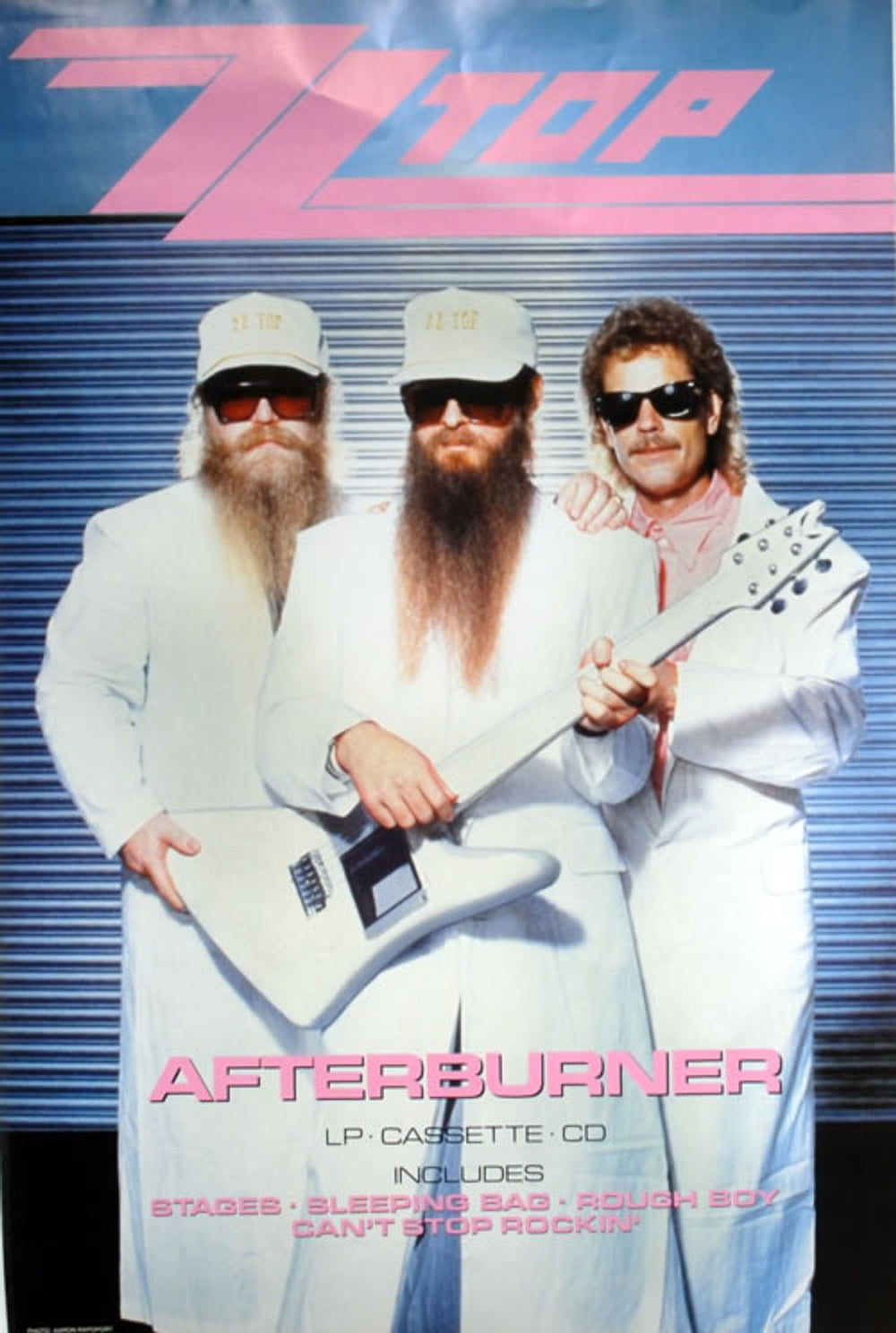 ZZ Top Afterburner - band UK Promo poster 30" X 20" FLY POSTER