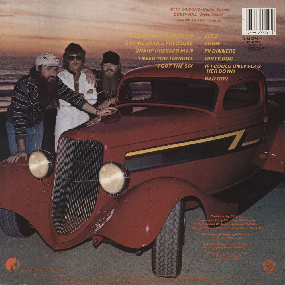 ZZ Top Eliminator - 1st UK vinyl LP album (LP record) 075992377416